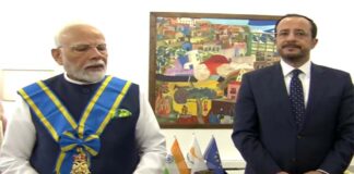 प्रधानमंत्री नरेंद्र मोदी को साइप्रस के सर्वोच्च नागरिक सम्मान से किया गया सम्मानित